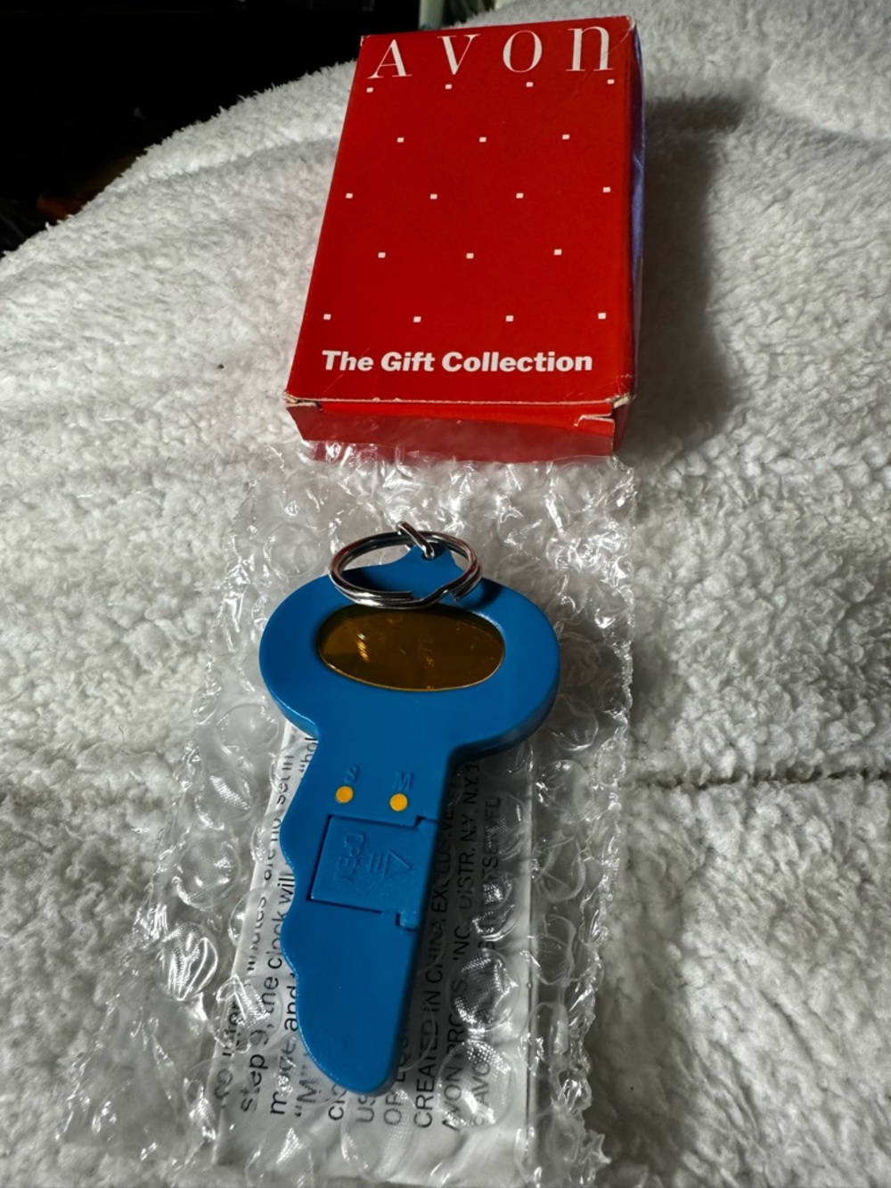 Avon Blue Key-Shaped LED Key Light with Keyring-batteries not included